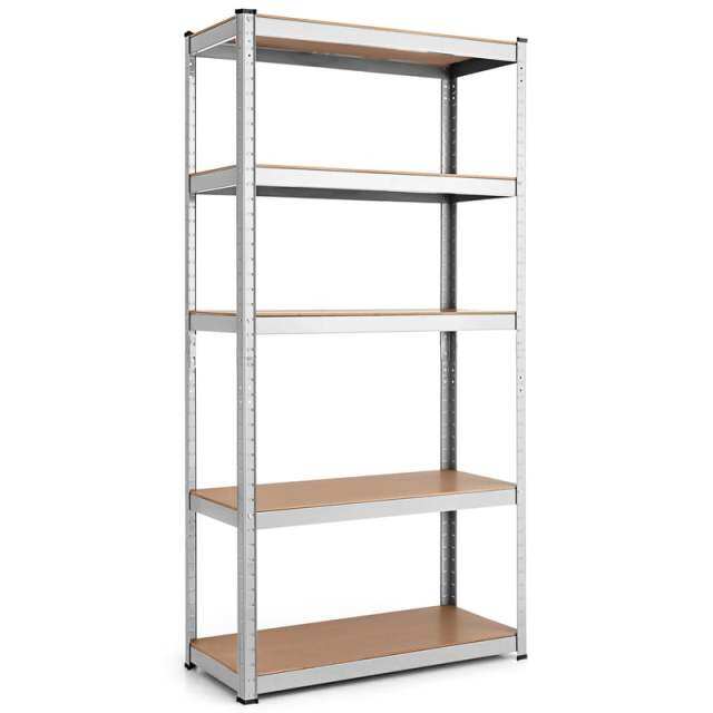 5-Tier Heavy Duty Shelving Unit, 72" Adjustable Steel Storage Shelf Boltless Organizer Rack for Garage Warehouse Home Pantry, 2925LBS Capacity