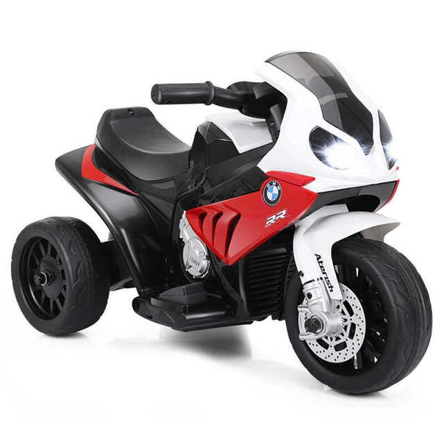 Kids Ride on Motorcycle, Licensed BMW 6V Battery Powered 3-Wheel Motorcycle Car Toy with Lights & Music