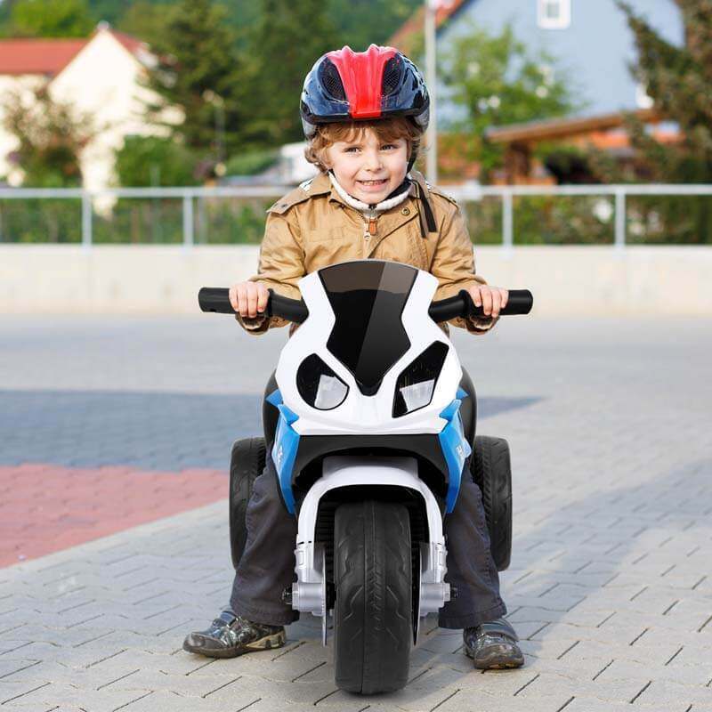 Kids Ride on Motorcycle, Licensed BMW 6V Battery Powered 3-Wheel Motorcycle Car Toy with Lights & Music