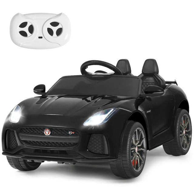 12V Kids Ride-On Car, Licensed Jaguar F-Type SVR Electric Vehicle with Remote Control, Lights, MP3, Motorized Car, Gift for Boys & Girls