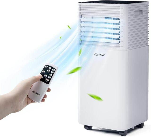 8000 BTU Portable Air Conditioner, 3-in-1 AC Unit Cools 230 sq.ft with Dehumidifier, Fan & Sleep Mode, Remote, Vent Kit for Bedroom, Office