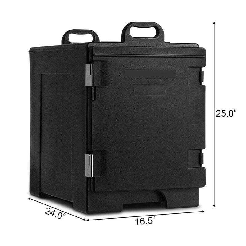 81 Quart End-Loading Insulated Food Pan Carrier Food-Grade LLDPE Material Portable Food Warmer for 5 Full-Size Pans