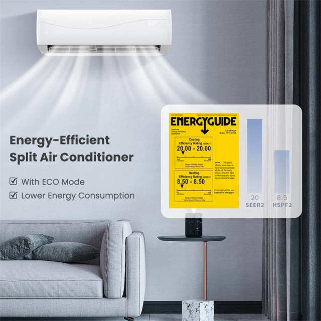 12000 BTU Ductless Mini Split Air Conditioner & Heater, 20 SEER2 115V Wall-Mounted Inverter AC Unit with Heat Pump Cools Rooms up to 750 Sq.Ft