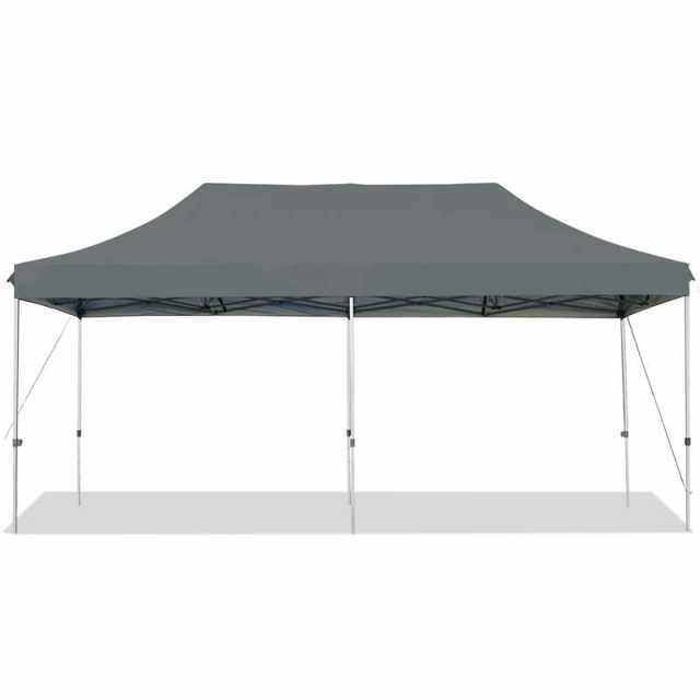 10' x 20' Pop Up Canopy Heavy Duty Folding Canopy Tent Easy Setup Outdoor Commercial Instant Canopy Adjustable Sun Shelter with Roller Bag