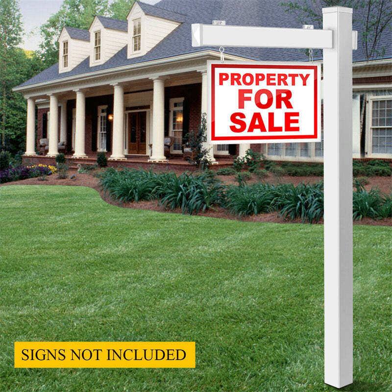 6 Ft Vinyl UPVC Real Estate Yard Sign Post