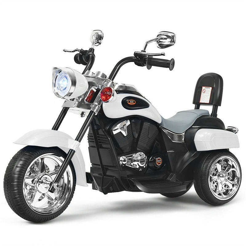 Kids Ride-On Motorcycle, 3-Wheel 6V Battery Powered Chopper Motorcycle with Headlight & Horn, ASTM-Certified Electric Toy for Boys & Girls Gifts