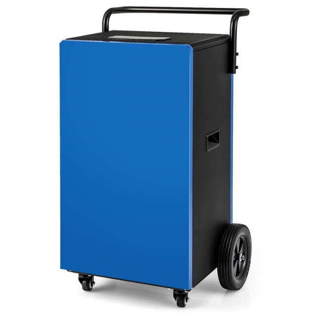 215 Pints Commercial Dehumidifier, 8,000 Sq.Ft Industrial Dehumidifier with Drain Hose, 24H Timer & 4 Wheels for Home Basement Warehouse Water Damage