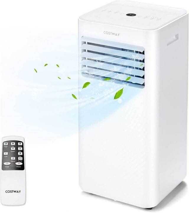 8000 BTU Portable Air Conditioner 4-in-1 AC Cooling Unit with Remote Control, Dehumidifier, Sleep Mode, Window Kit, Personal AC Unit for Bedroom