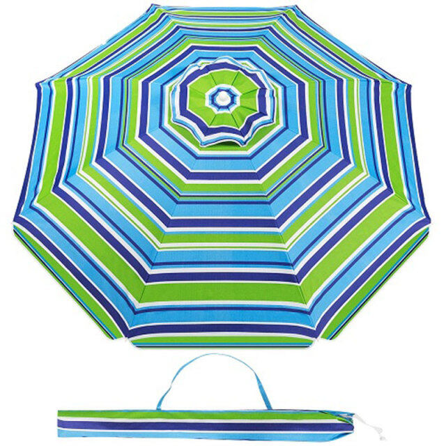 6.5 ft Beach Umbrella with Sand Anchor & Carrying Bag