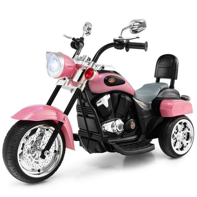 Kids Ride-On Motorcycle, 3-Wheel 6V Battery Powered Chopper Motorcycle with Headlight & Horn, ASTM-Certified Electric Toy for Boys & Girls Gifts h2