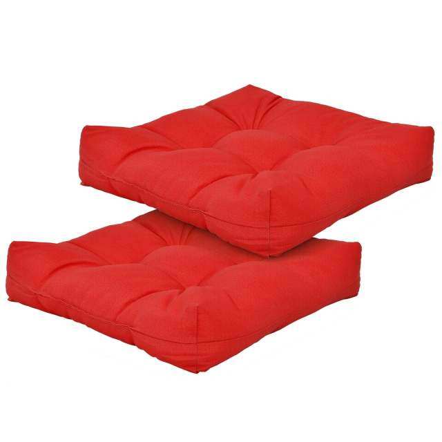 Set of 2 Waterproof Tufted Patio Chair Cushions with High Elasticity, 21" x 21" Deep Seat Square Pillows for Indoor & Outdoor Furniture