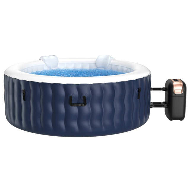 4 Person SaluSpa Inflatable Hot Tub Spa Indoor Outdoor 71" Portable Hot Tub with 108 Massage Bubble Jets Filter Cartridge & Tub Cover