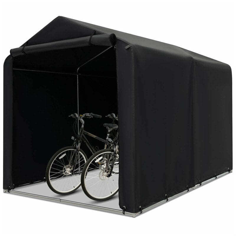 7x5.2FT Portable Shed, Heavy Duty Storage Tent Shelter with Roll-up Zipper Door, Waterproof Outdoor Storage Shed for Bikes, Motorcycles, Garden Tools