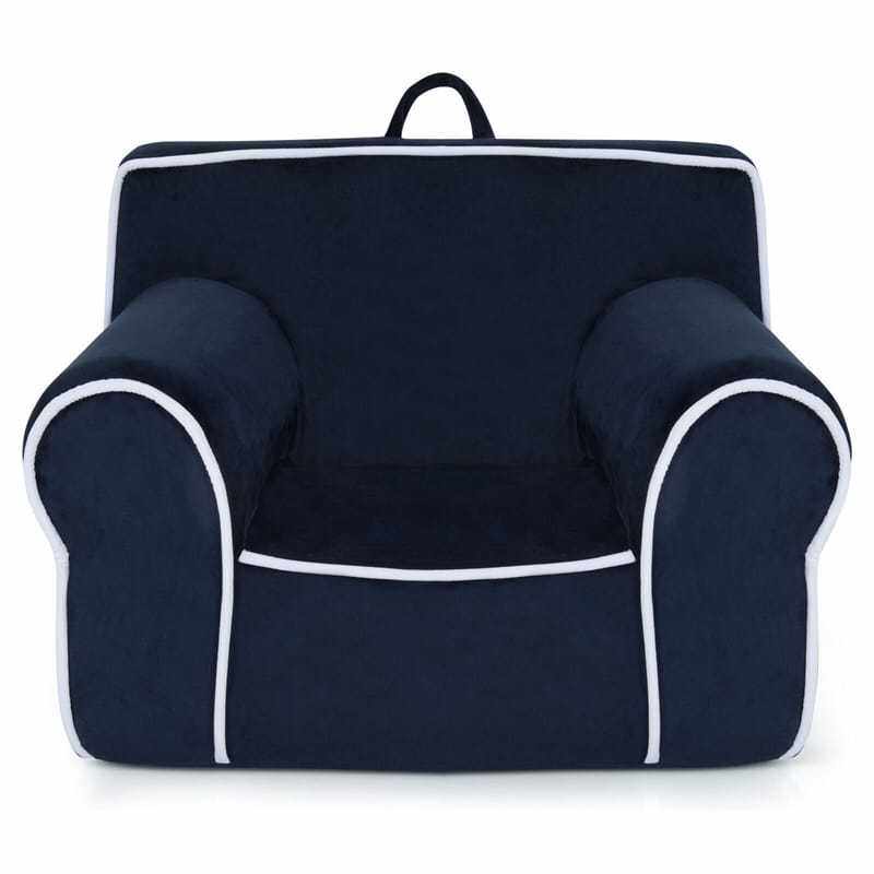 Kids Couch, Toddler Soft Sofa with Removable Washable Velvet Surface for Play Room, Nursery, Preschool, Foam Filled Armchair for 0-5 Boys & Girls