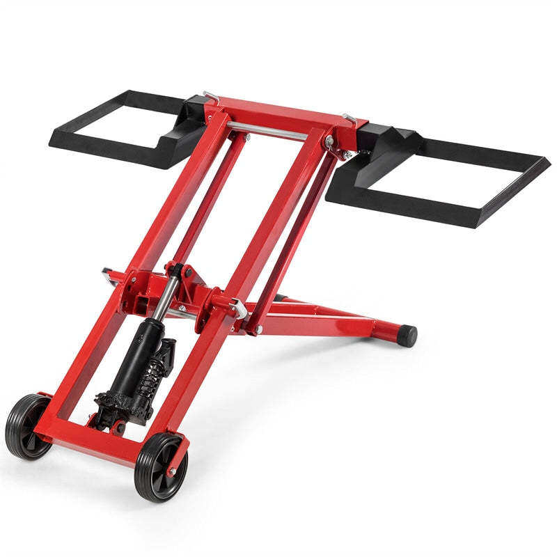 500LBS Lawn Mower Lift, Zero Turn Mower Lift with Hydraulic Jack, Adjustable Lifting Height, Heavy Duty Mower Maintenance Lift for Riding Tractors