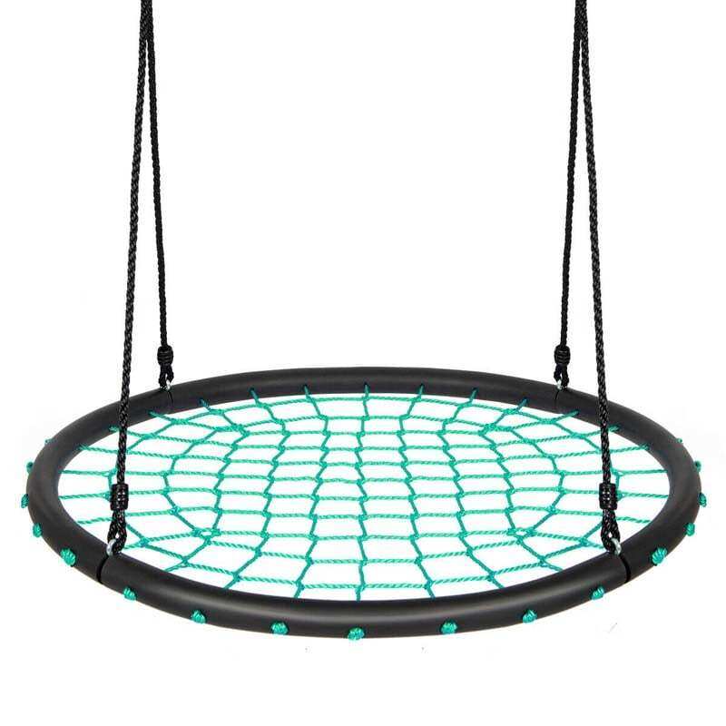 40'' Kids Round Spider Web Tree Saucer Swing Set