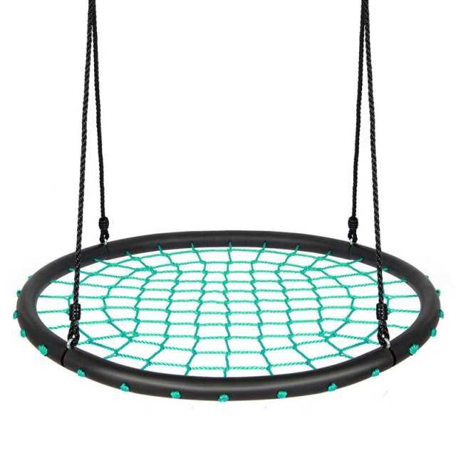 40'' Kids Round Spider Web Tree Saucer Swing Set