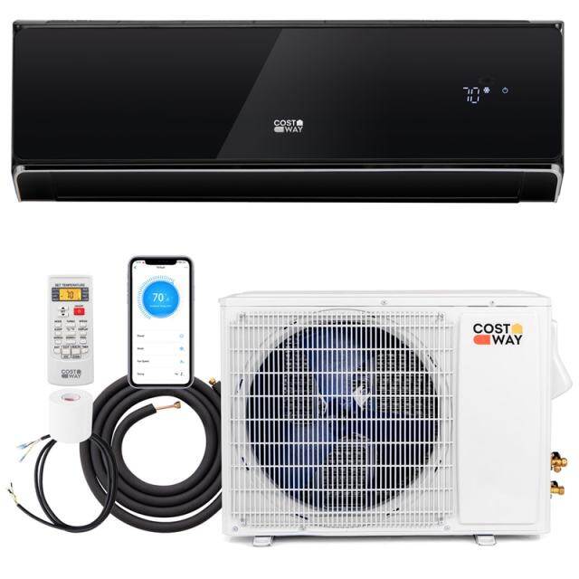 12000 BTU 22 SEER2 208-230V Wifi Enabled Mini Split Air Conditioner & Heater, Energy Star Wall Inverter AC Unit with Heat Pump & Assembly Kit