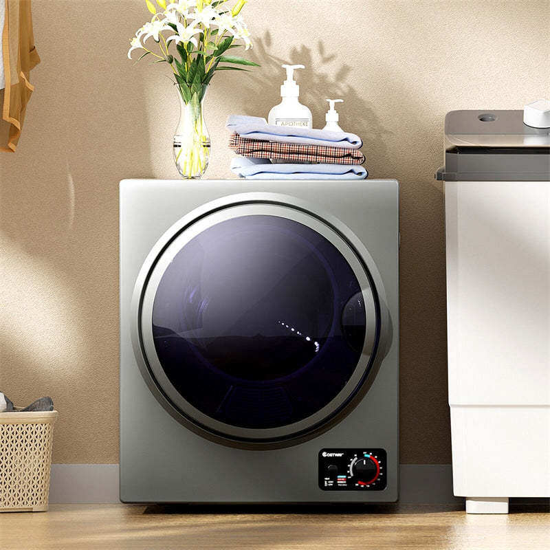 Portable Clothes Dryer, Compact 110V Electric Dryer with 4 Automatic Drying Mode & Stainless Steel Tub, Small Laundry Dryer for Apartment Dorm
