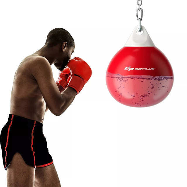 18" Water Aqua Punching Bag, 110LBS Heavy Bag with Adjustable Metal Chain & Water Injection Hose, Boxing Training Bag for Adults Fitness, MMA