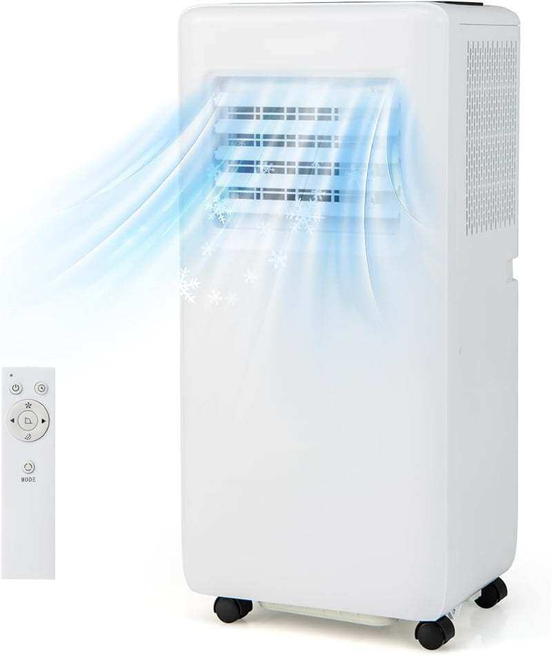 10000BTU Portable Air Conditioner 3-in-1 Quiet AC Unit with Fan, Dehumidifier, Smart Sleep Mode, Remote Control, Window Installation Kit