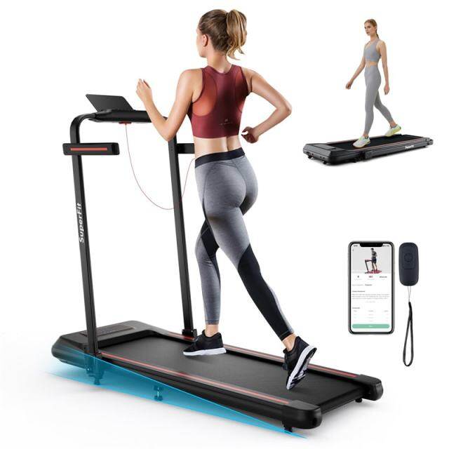 2-in-1 Folding Treadmill, 3.0HP Walking Pad with Incline, LED Display, Remote & APP Control, 265lbs Capacity Under Desk Treadmill for Home Office