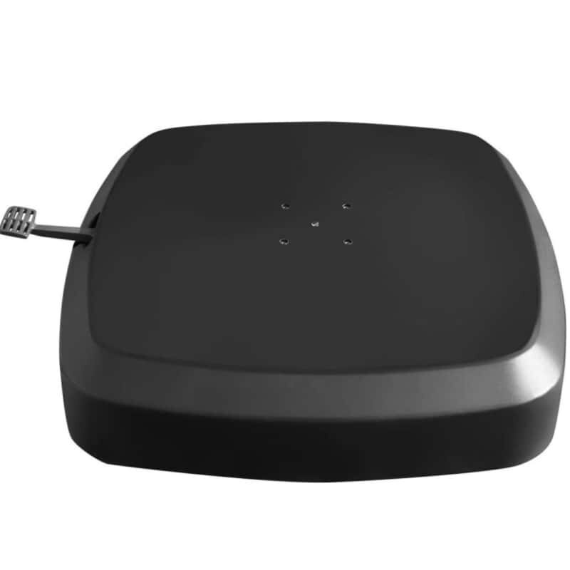 330lbs Cantilever Offset Umbrella Base with Wheels & Easy-Fill Spouts, Water/Sand Fillable Patio Umbrella Stand Base for Poolside, Garden, Deck