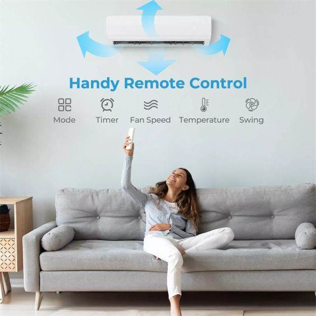 18000 BTU Dual Zone Mini Split Air Conditioner with Heat Pump, 20 SEER2 Wifi Ductless Inverter Split System AC Unit, Works with Alexa