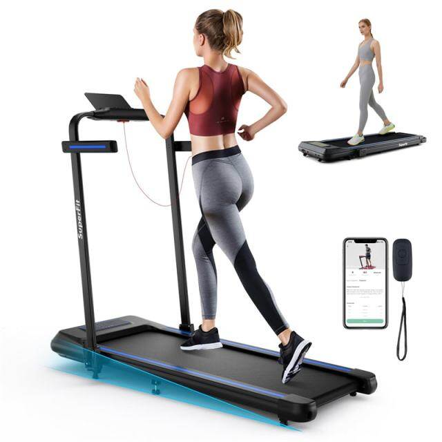 2-in-1 Folding Treadmill, 3.0HP Walking Pad with Incline, LED Display, Remote & APP Control, 265lbs Capacity Under Desk Treadmill for Home Office