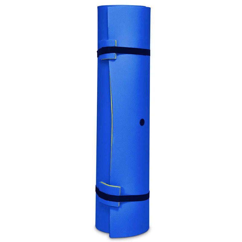 12' x 6' Floating Water Pad, 3 Layer Tear-Resistant XPE Foam Water Mat Roll-Up Floating Island for Pool Lake with Mooring Device & Straps