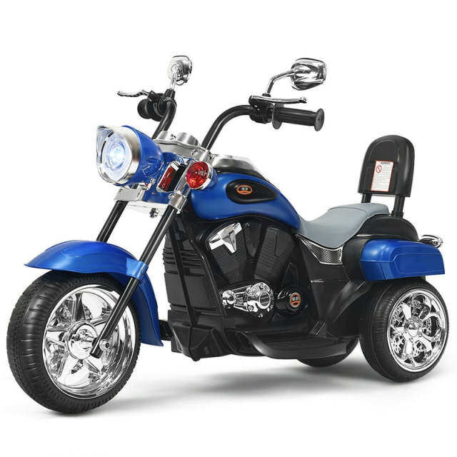 Kids Ride-On Motorcycle, 3-Wheel 6V Battery Powered Chopper Motorcycle with Headlight & Horn, ASTM-Certified Electric Toy for Boys & Girls Gifts h2
