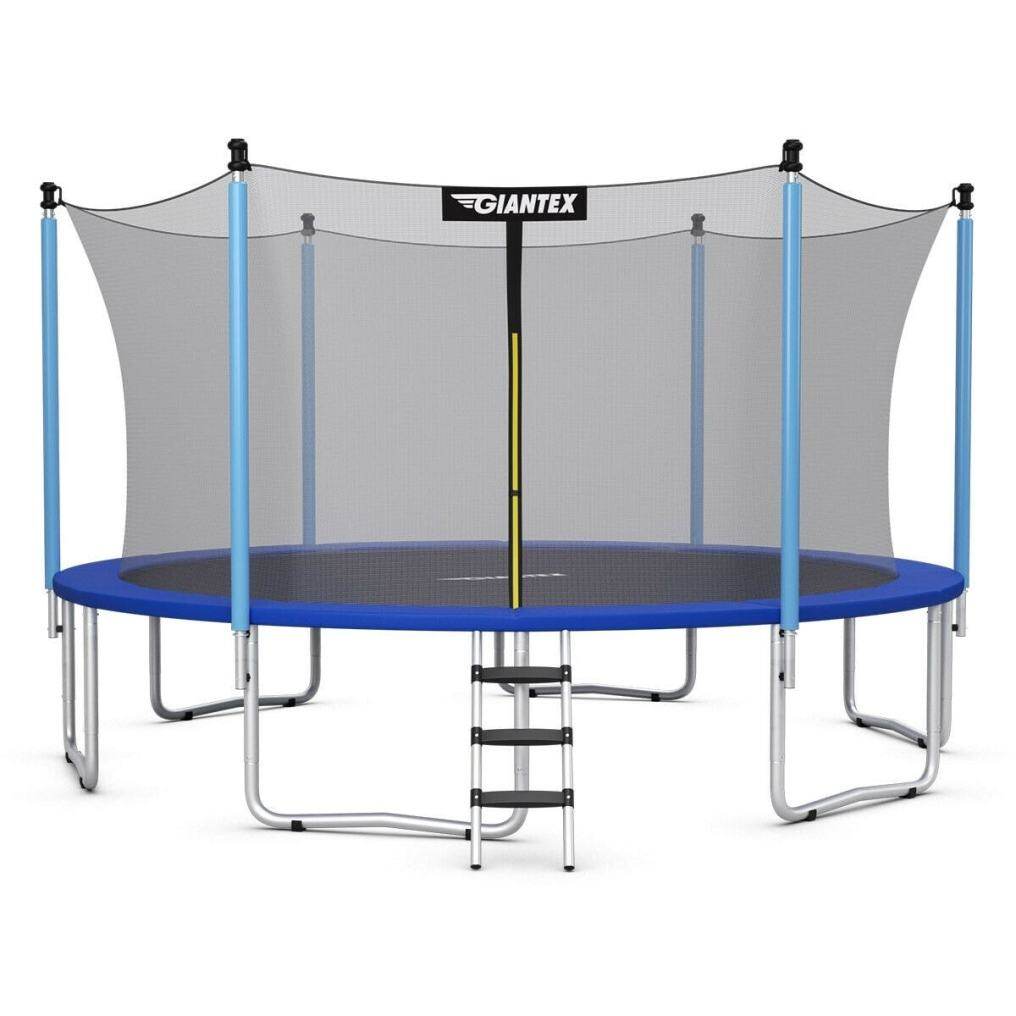 15 Ft Outdoor Trampoline Combo Bounding Bed Trampoline with Safety Enclosure Net & Ladder