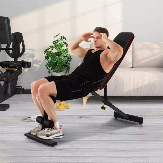 Adjustable Weight Bench, Heavy Duty Bench Press for Full Body Strength Training, Multipurpose Incline/Decline/Flat Workout Bench for Home Gym