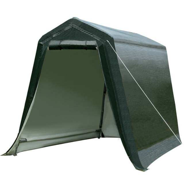 6x8FT Heavy Duty Enclosed Carport, Outdoor Storage Tent with Sidewalls & Waterproof Ripstop Cover, Portable Garage Shelter Shed for Motorcycle, Cars