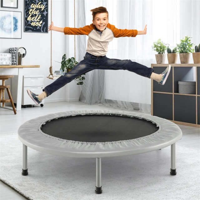 38" Mini Folding Trampoline, Foldable Fitness Rebounder for Adults & Kids, Indoor/Outdoor Exercise, Max Load 330lbs, Portable Workout Trampoline