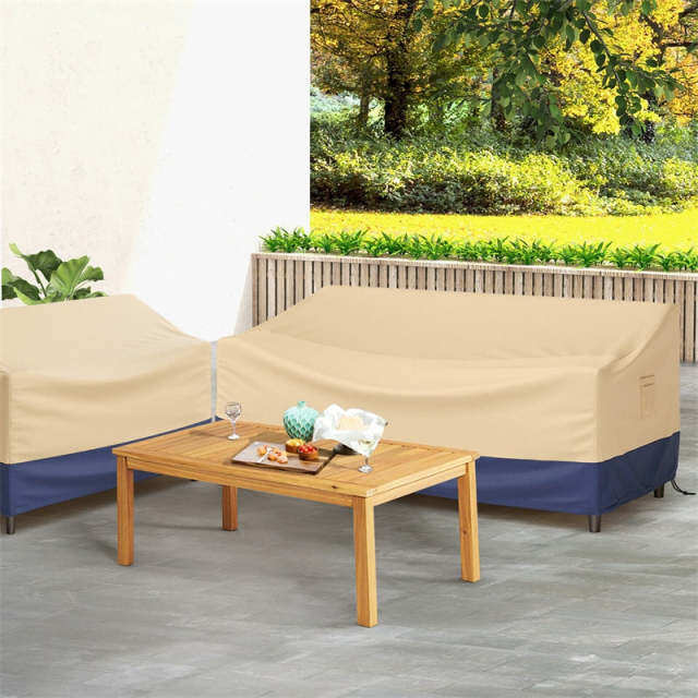 3-Seater Outdoor Couch Cover Waterproof Deep Sofa Cover with Padded Handle & Air Vent, 77" x 43" Patio Furniture Cover