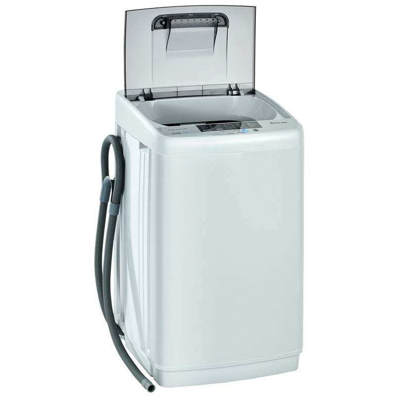 Full Automatic Washing Machine, 2-in-1 Portable Washer Spin Dryer Combo 8.8lbs Capacity with Drain Pump & 10 Programs for Apartment, RV, Dorm