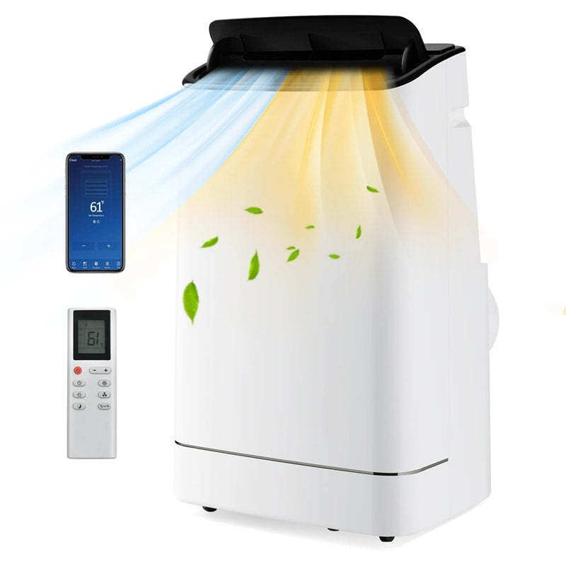 15000 BTU Portable Air Conditioner with Heat, Auto Swing 4-in-1 AC Unit w/ Dehumidifier, 24H Timer, Remote & APP Control, Window Kit, Cools 800 Sq.ft