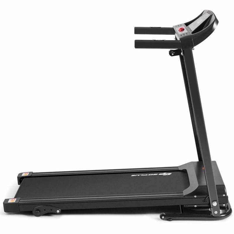 Electric Folding Treadmill with Adjustable Incline, LCD Display & Heart Rate Sensor, Quiet Compact Motorized Running Machine for Home Office Gym