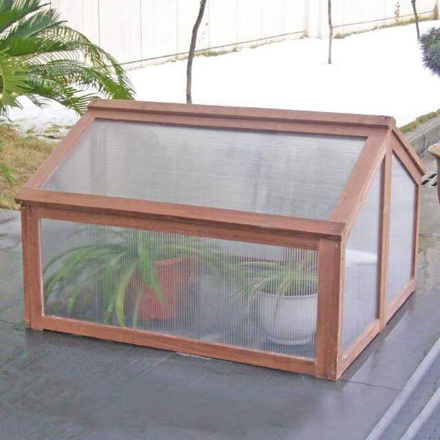Wooden Cold Frame Greenhouse with Foldable Top & Adjustable Stays, Portable Raised Bed for Indoor/Outdoor Plant Protection