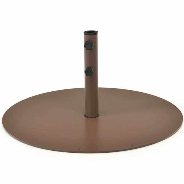 29.5 Inch Patio Umbrella Base, Round Outdoor Steel Market Umbrella Stand, 59LBS Heavy Duty Umbrella Holder with 3 Adapters for Poolside Backyard Lawn