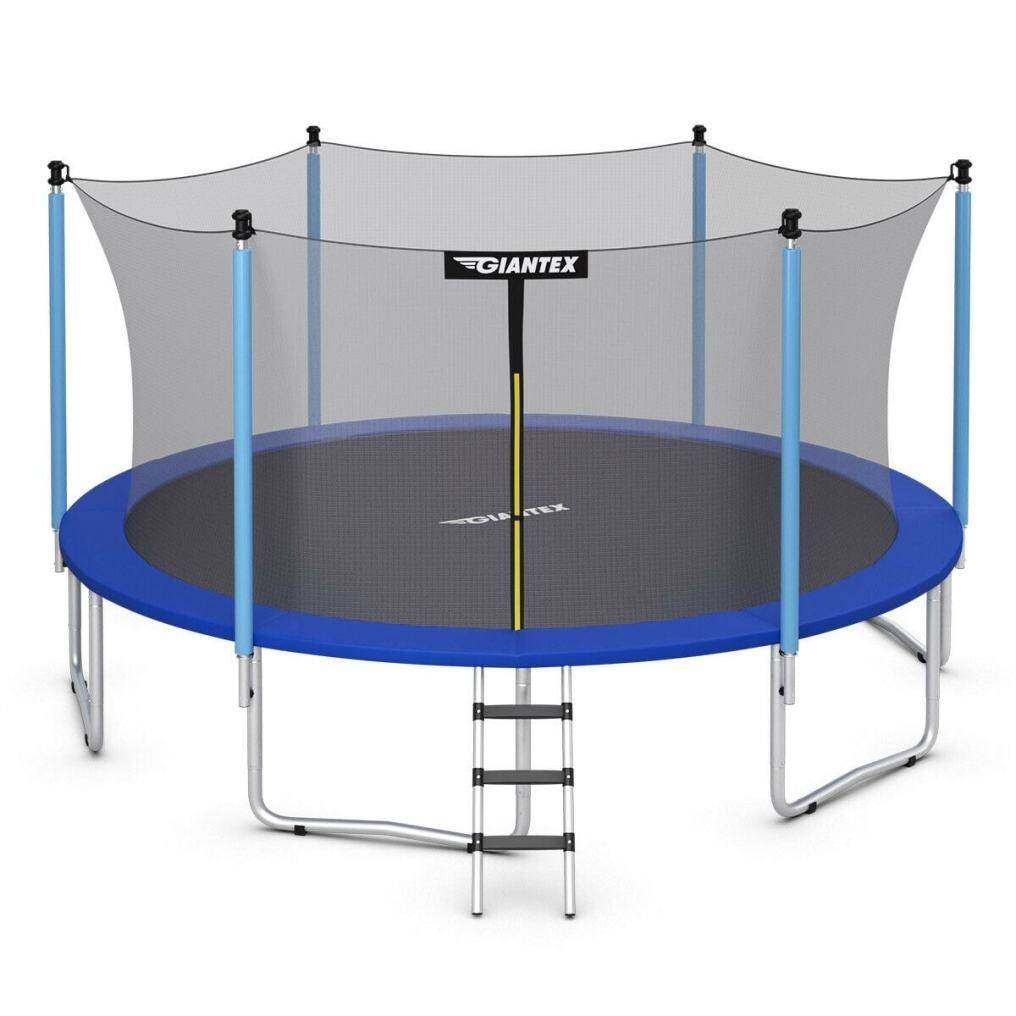 15 Ft Outdoor Trampoline Combo Bounding Bed Trampoline with Safety Enclosure Net & Ladder