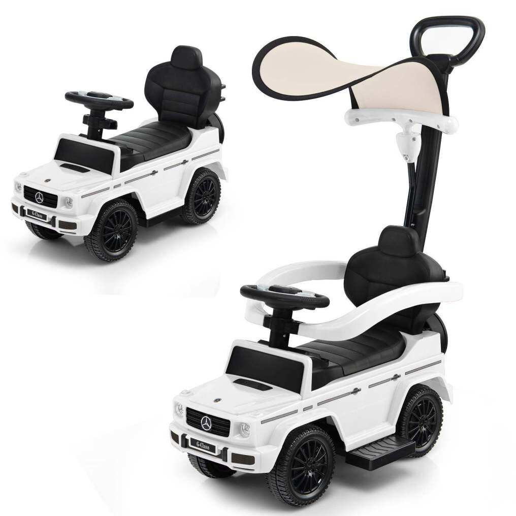 3-in-1 Licensed Mercedes Benz Ride on Push Car with Push Handle