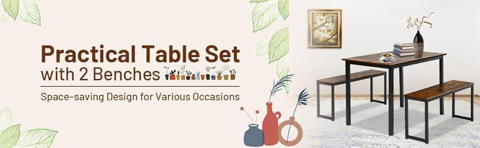 compact dining table set