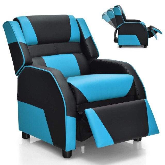 KOMFOTT Adjustable Kids Gaming Recliner Chair with Footrest, Headrest & Lumbar Support
