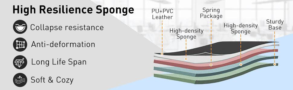 Wide Seat Large Leather Executive Chair