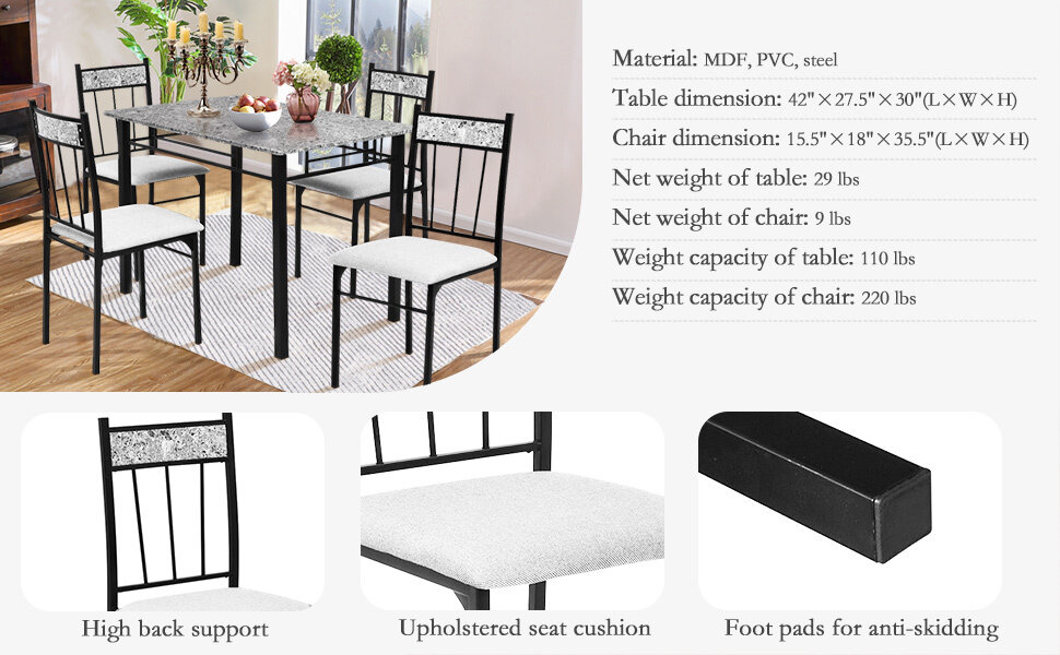 Space-Saving Kitchen Table Set