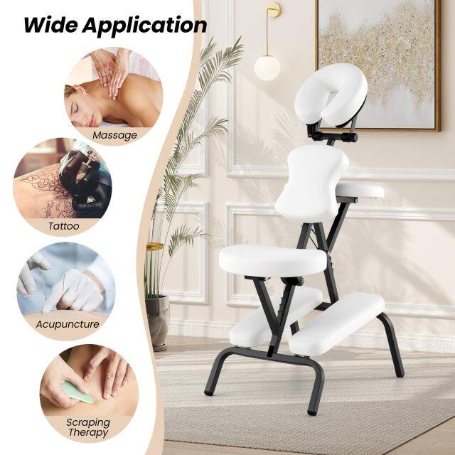 KOMFOTT Portable Light Weight Massage Chair, Travel Massage Tattoo Spa Chair w/Carrying Bag