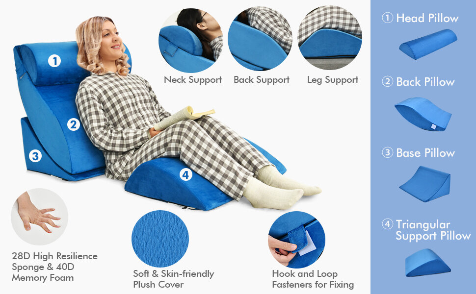 Bed Pillow for Sleeping and Reading