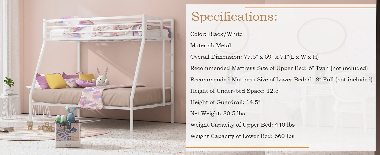 twin over full bunk bed